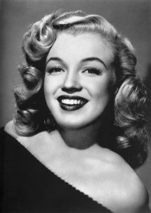 Marilyn Monroe black and white headshot